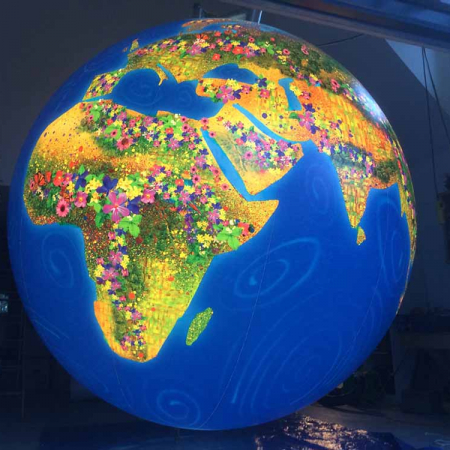 10' Internally Illuminated Globe for Natural Factors Custom Globes