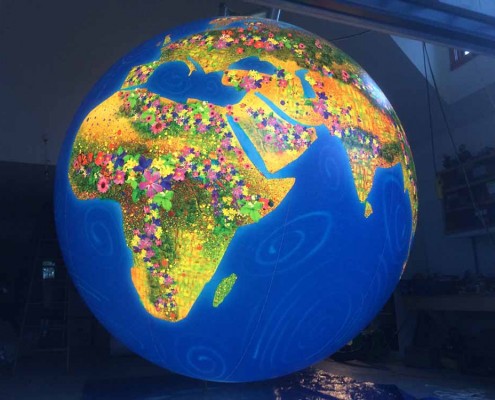 10' Internally Illuminated Globe for Natural Factors Custom Globes
