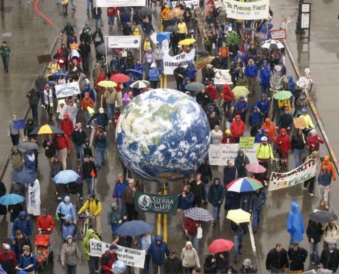 World Globe Environmental March, Seattle, WA World Globes by Earth Ball