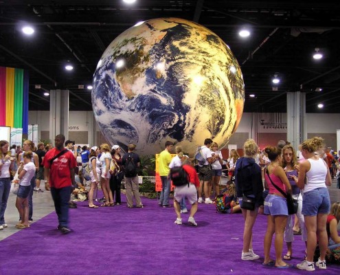 20' EarthBall, ELCA Conference, Atlanta, GA 20' World Globe at a convention