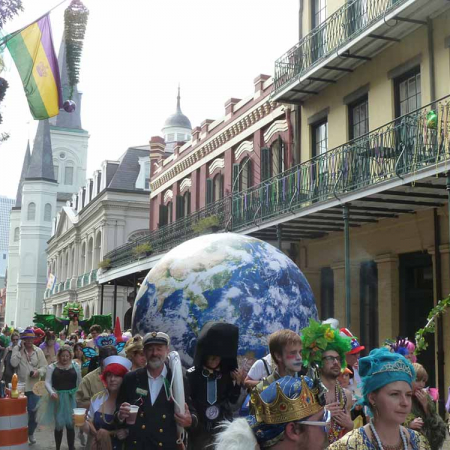 8' EarthBall, Mardi Gras, New Orleans, LA