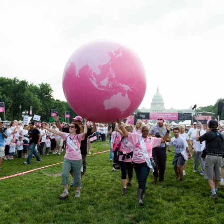 6' Custom Pink Globe for Komen Custom Globes