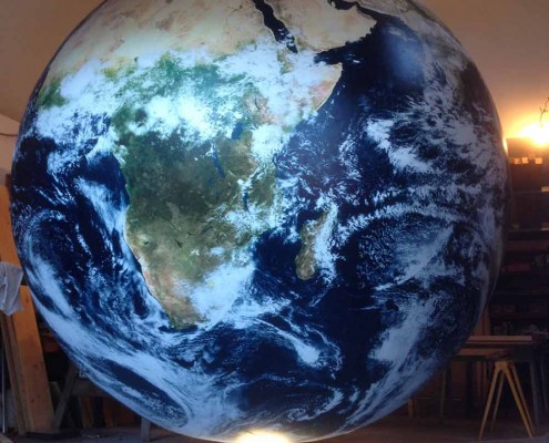 10' Globe with LED Floodlight for Toronto Aquarium Custom Globes