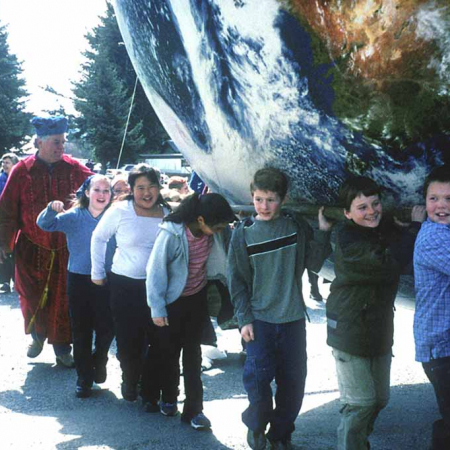 16' EarthBall, April Fools Day Parade, Orcas Island, WA