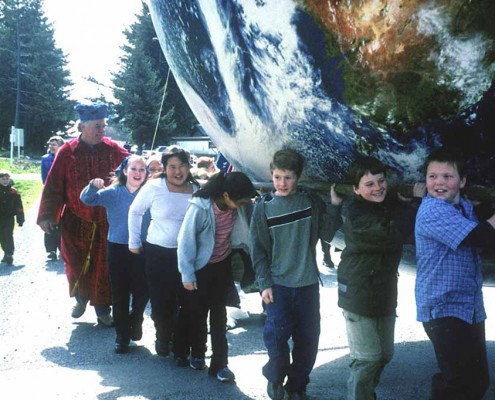 16' EarthBall, April Fools Day Parade, Orcas Island, WA