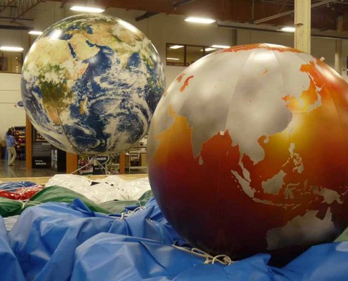 3' Orange / Silver Globe for Restaurant Custom Globes