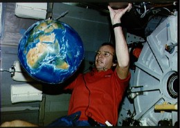 16" Earthball in Orbit aboard the Space Shuttle Atlantis EarthBalls for schools, teachers and homeschoolers