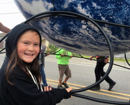 lapushkali Large Inflatable Globes Earthballs for rent for parades