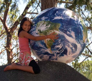 Earthball inflatable globe