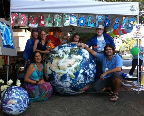 Save the Dolphins, Austin, TX Giant Inflatable World Globe Earth Ball Save the Dolphins Austin Texas