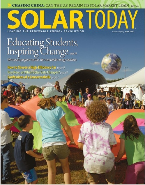 Solar Today cover with earthball