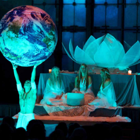 4' EarthBall, WaterSines Performance, Saint Marks Cathedral, Seattle, WA