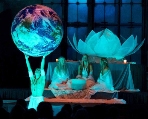 4' EarthBall, WaterSines Performance, Saint Marks Cathedral, Seattle, WA