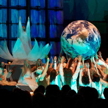 4' EarthBall, WaterSines Performance, Saint Marks Cathedral, Seattle, WA