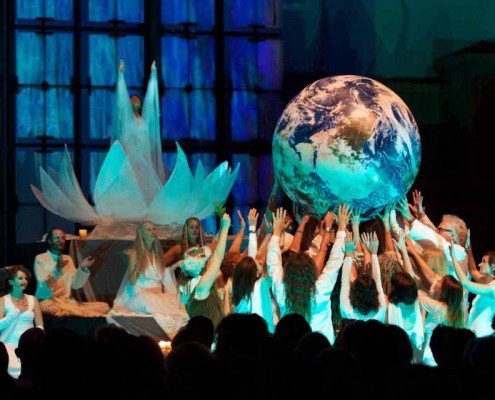 4' EarthBall, WaterSines Performance, Saint Marks Cathedral, Seattle, WA