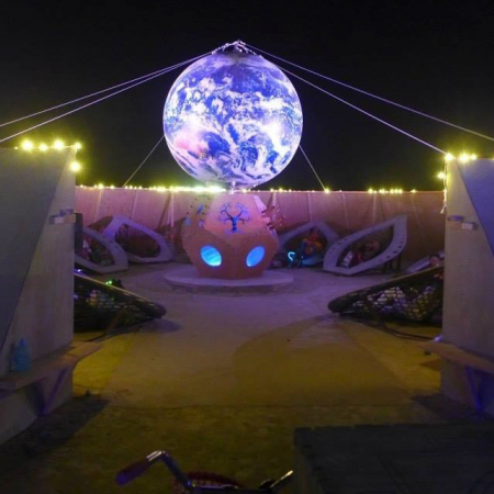 Pachamama Portal Art Installation, Burning Man 2014 Pachamama Portal Art Installation, Burning Man Giant Inflatable Globes earthball.com 2014