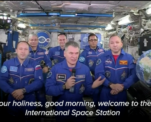 The Pope and the EarthBall Inflatable Globes Earthballs as seen on the International Space Station ISS